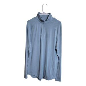 Lululemon Top Men M Blue Drysense Training Half-Zip Athleisure Sportswear